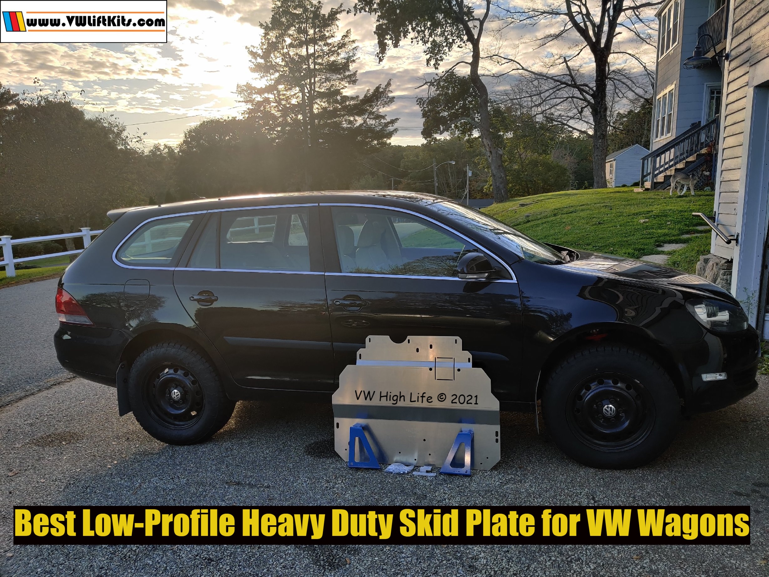 Low Profile Heavy Duty Rally-Style Skid Plate for VW Jetta Wagon Golf Sportwagen MK5 MK6